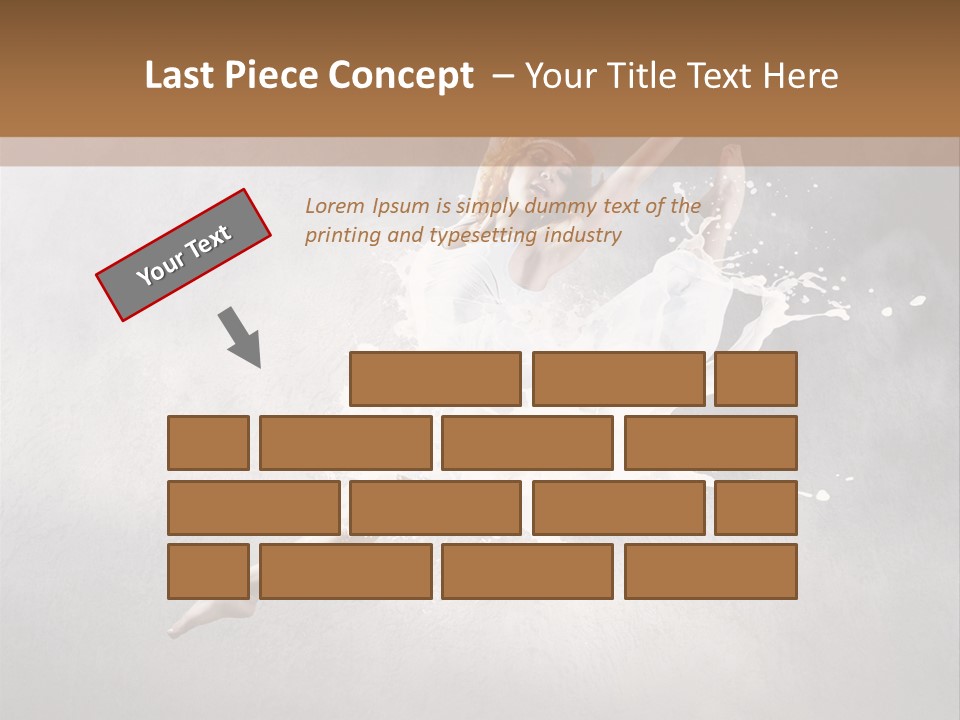 Pose Flexibility Dress PowerPoint Template