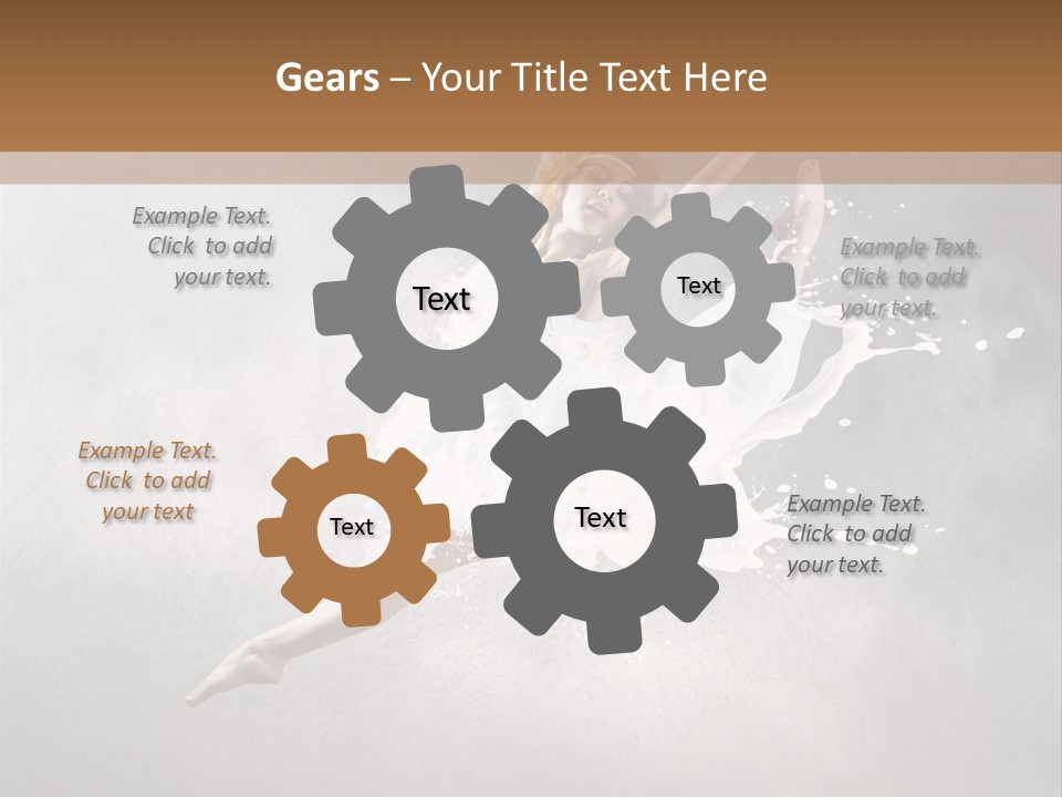 Pose Flexibility Dress PowerPoint Template