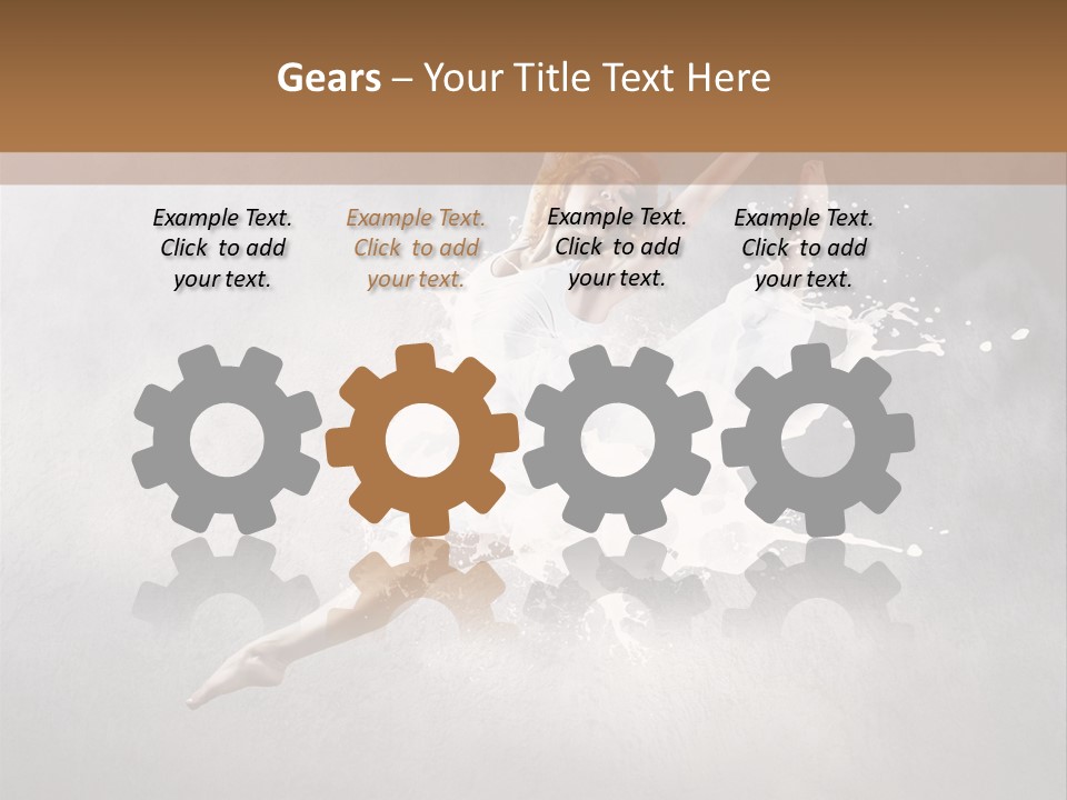 Pose Flexibility Dress PowerPoint Template