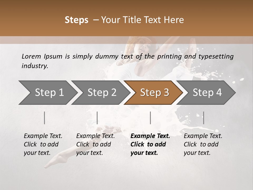 Pose Flexibility Dress PowerPoint Template