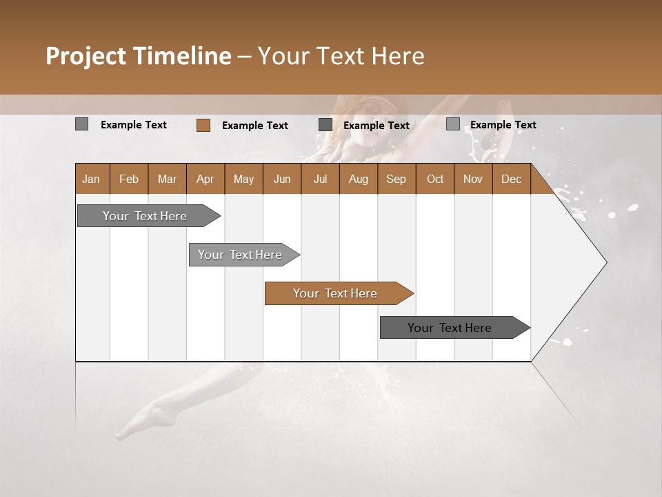 Pose Flexibility Dress PowerPoint Template