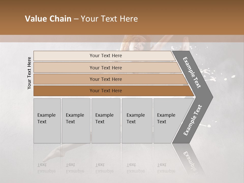 Pose Flexibility Dress PowerPoint Template