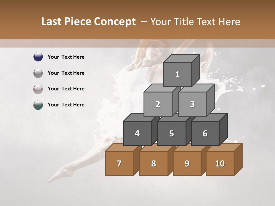 Pose Flexibility Dress PowerPoint Template