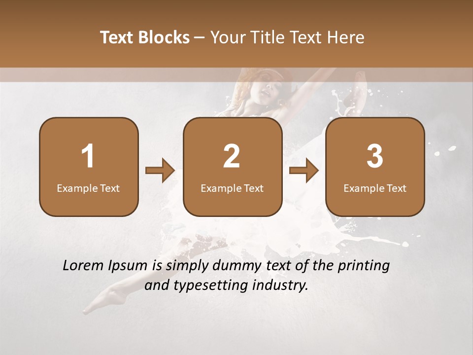 Pose Flexibility Dress PowerPoint Template