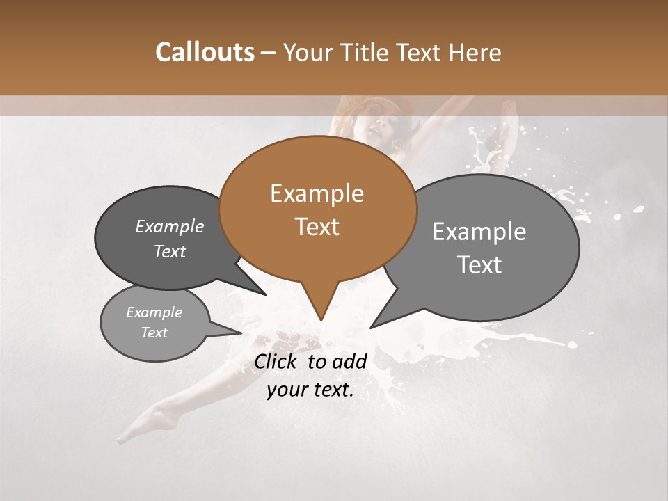 Pose Flexibility Dress PowerPoint Template