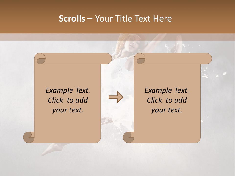 Pose Flexibility Dress PowerPoint Template