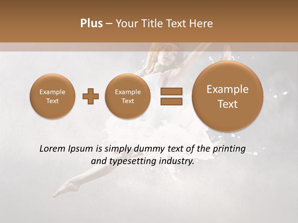 Pose Flexibility Dress PowerPoint Template