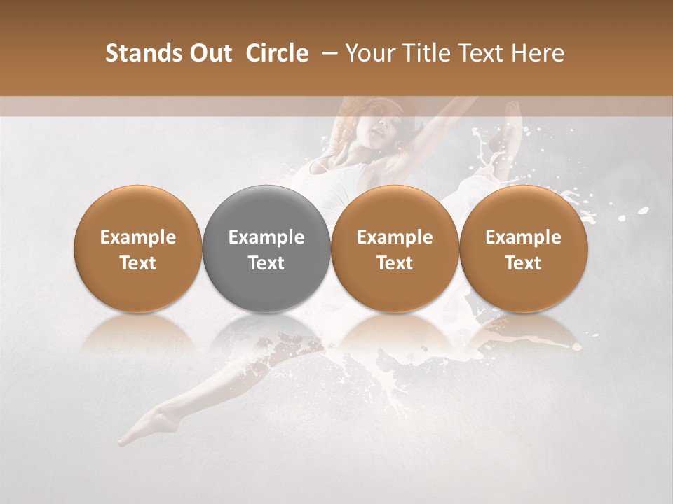 Pose Flexibility Dress PowerPoint Template