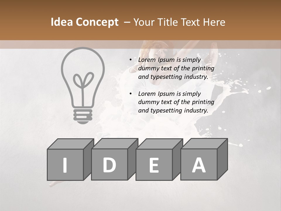 Pose Flexibility Dress PowerPoint Template