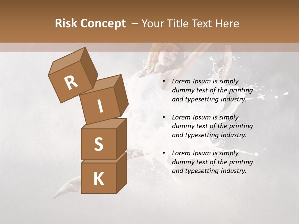 Pose Flexibility Dress PowerPoint Template