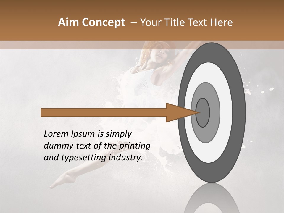 Pose Flexibility Dress PowerPoint Template