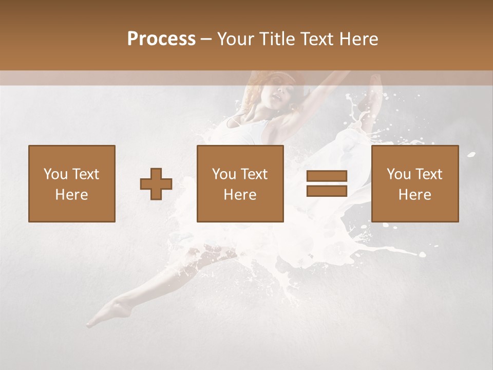 Pose Flexibility Dress PowerPoint Template