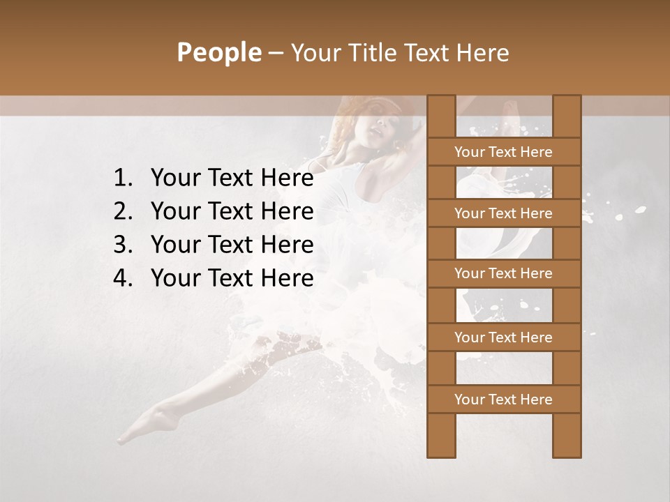 Pose Flexibility Dress PowerPoint Template