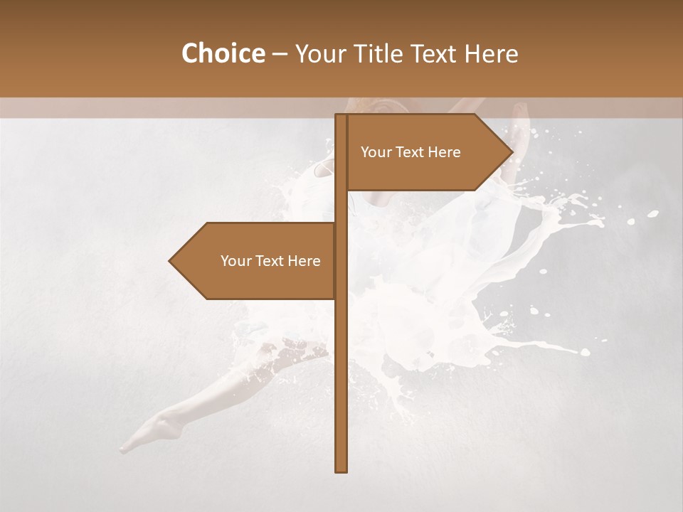 Pose Flexibility Dress PowerPoint Template