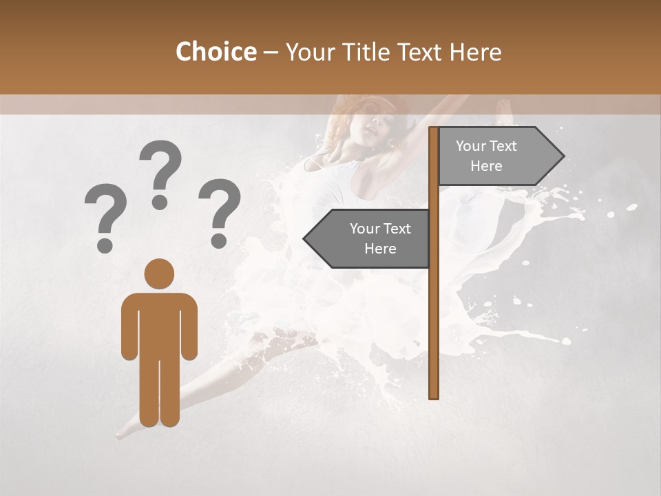 Pose Flexibility Dress PowerPoint Template