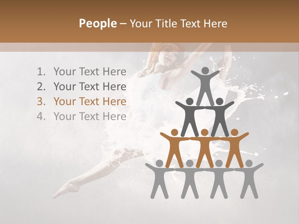 Pose Flexibility Dress PowerPoint Template