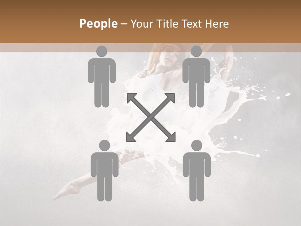 Pose Flexibility Dress PowerPoint Template