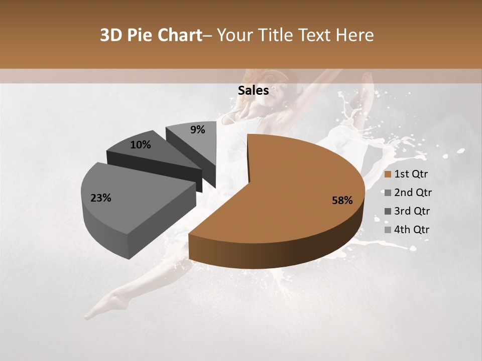 Pose Flexibility Dress PowerPoint Template