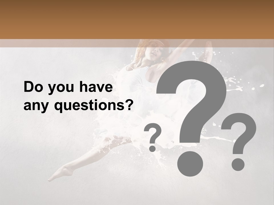 Pose Flexibility Dress PowerPoint Template