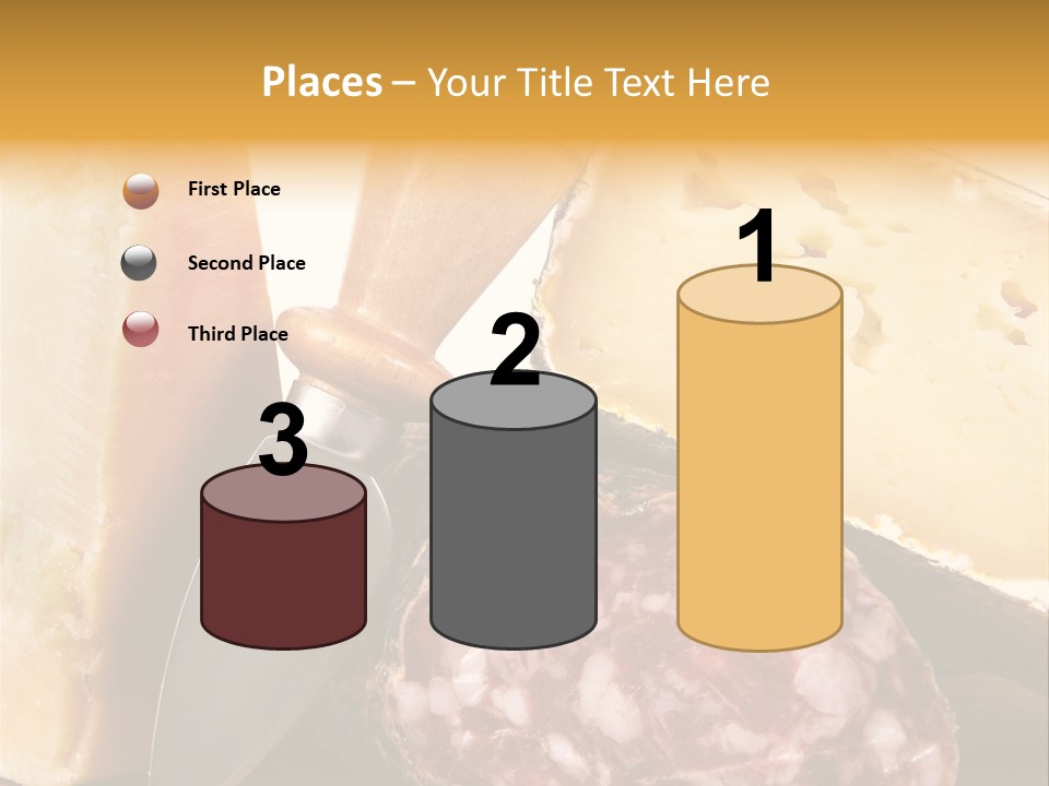 Food Salami Chopping Board PowerPoint Template