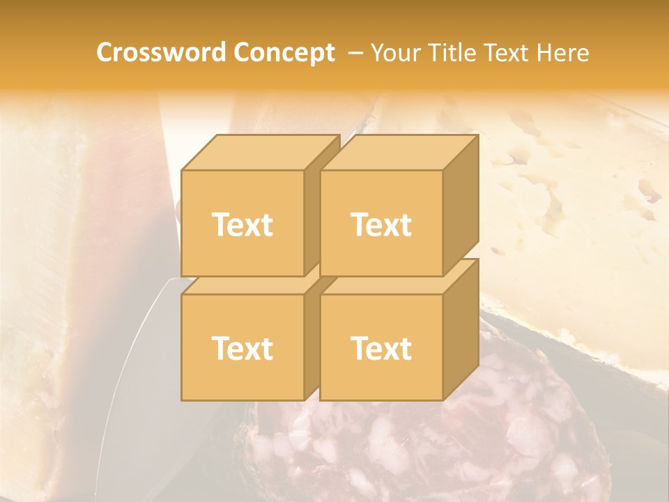 Food Salami Chopping Board PowerPoint Template