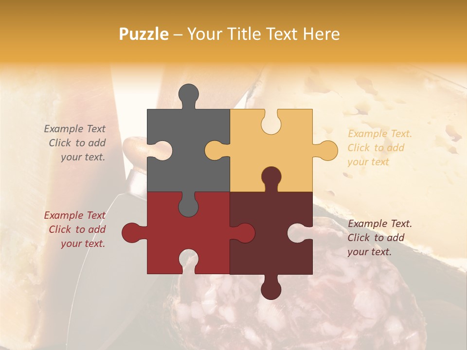 Food Salami Chopping Board PowerPoint Template