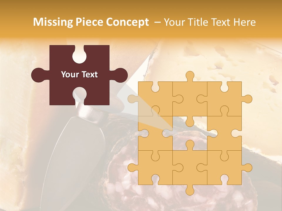 Food Salami Chopping Board PowerPoint Template