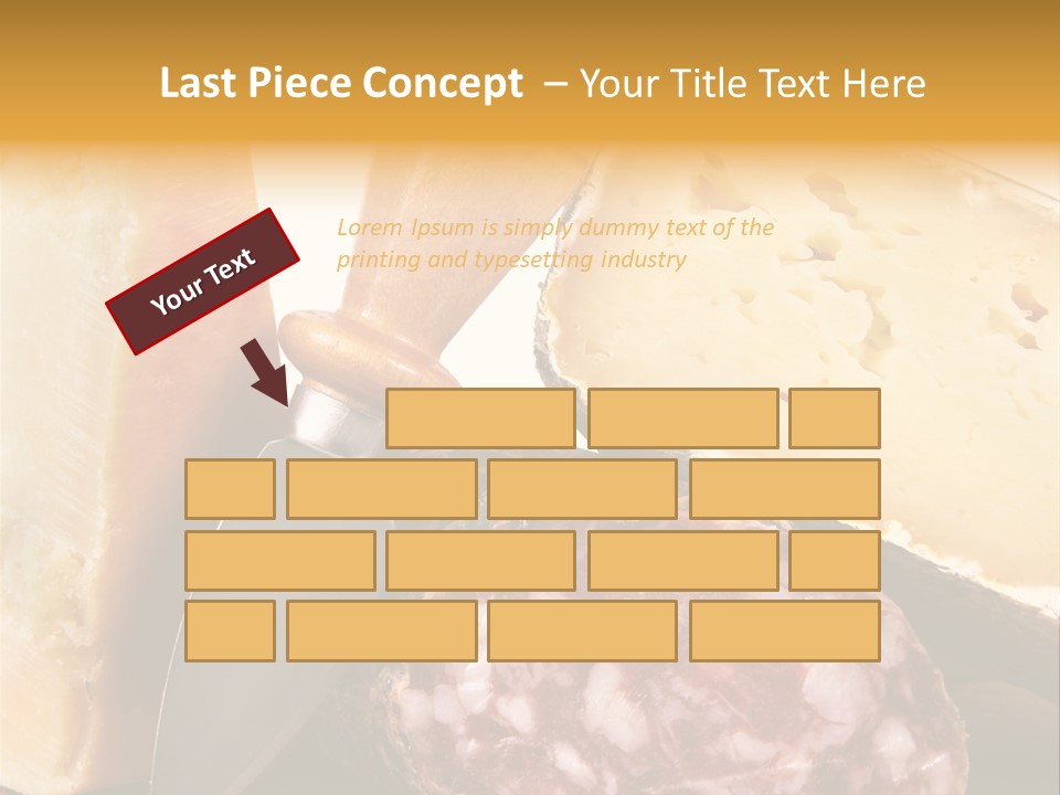 Food Salami Chopping Board PowerPoint Template