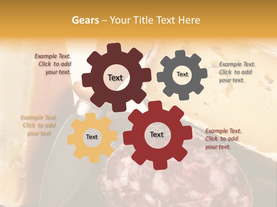 Food Salami Chopping Board PowerPoint Template