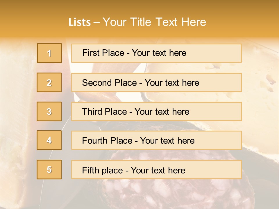 Food Salami Chopping Board PowerPoint Template