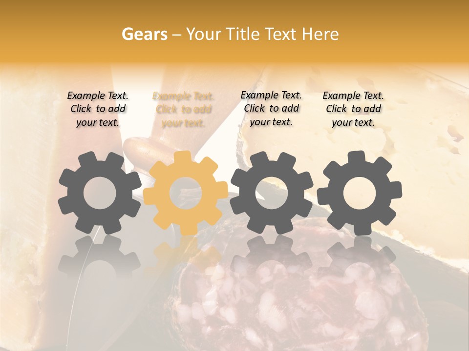 Food Salami Chopping Board PowerPoint Template