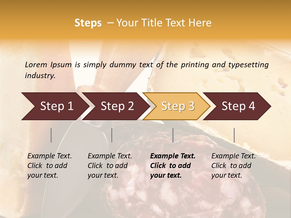 Food Salami Chopping Board PowerPoint Template