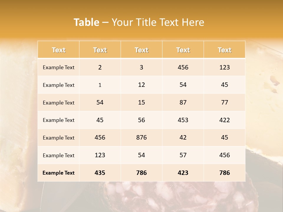 Food Salami Chopping Board PowerPoint Template