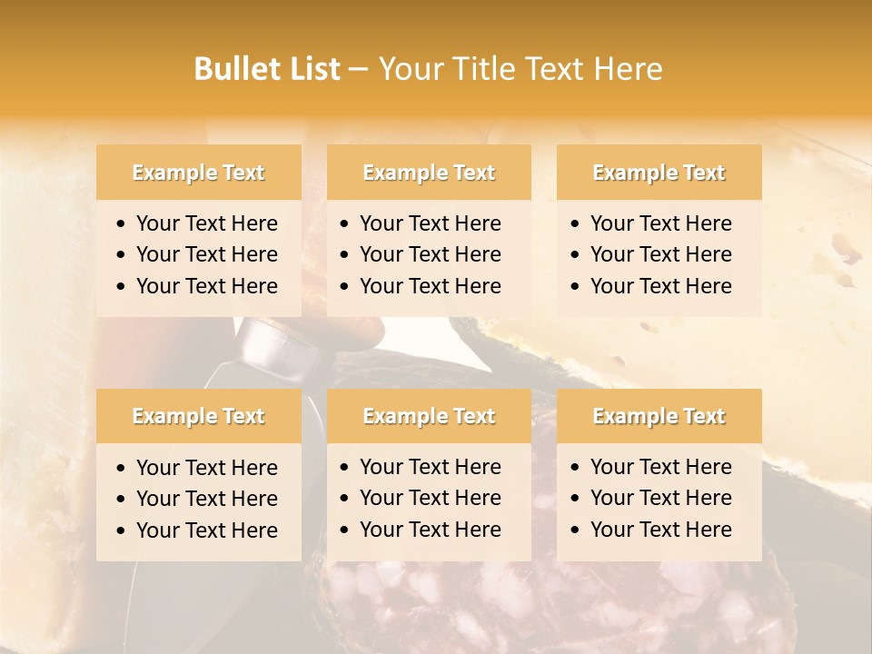 Food Salami Chopping Board PowerPoint Template