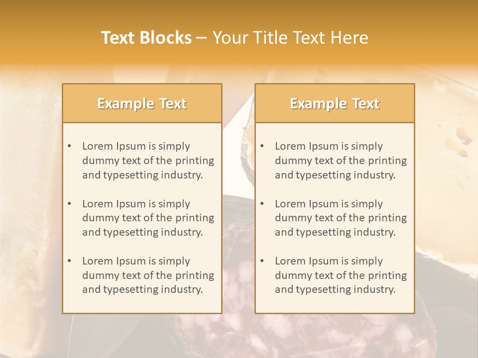 Food Salami Chopping Board PowerPoint Template