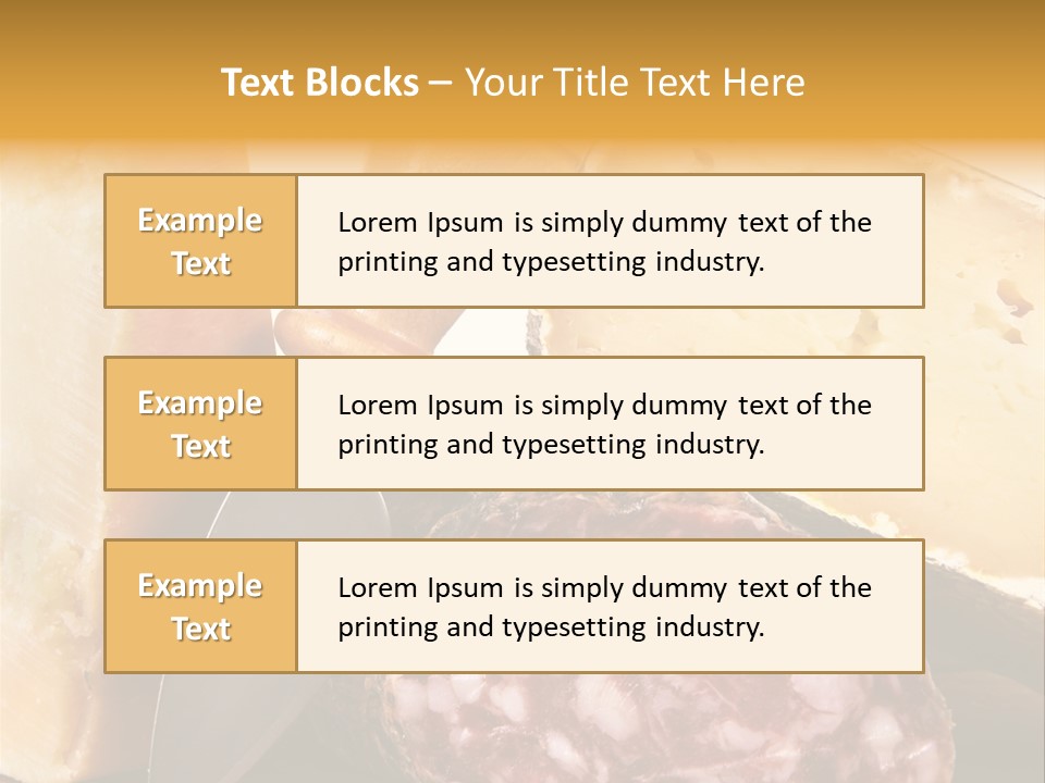Food Salami Chopping Board PowerPoint Template