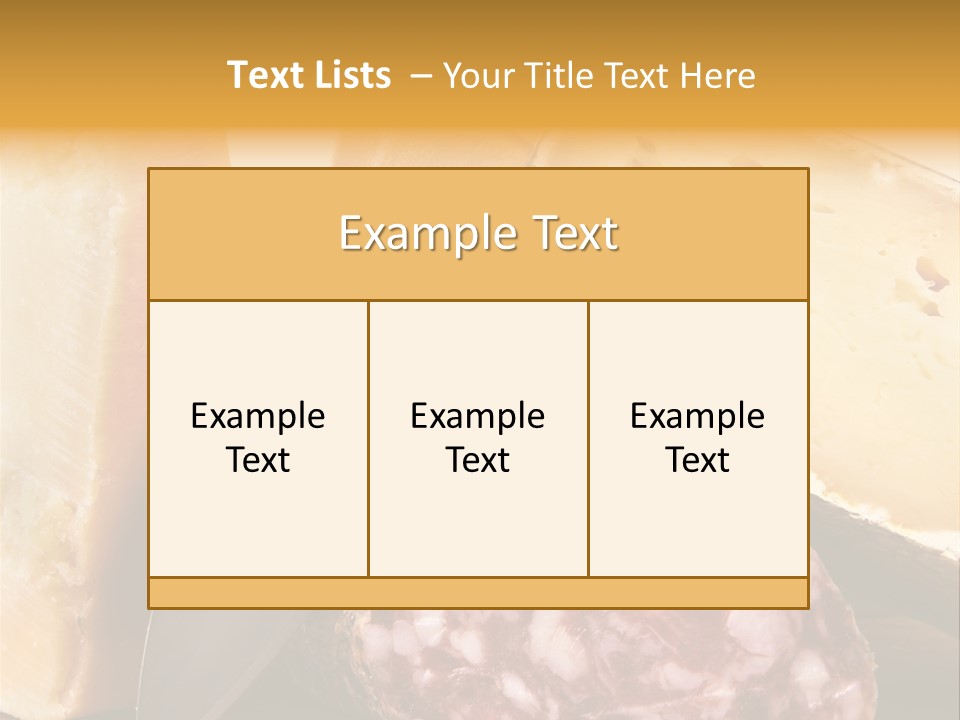 Food Salami Chopping Board PowerPoint Template