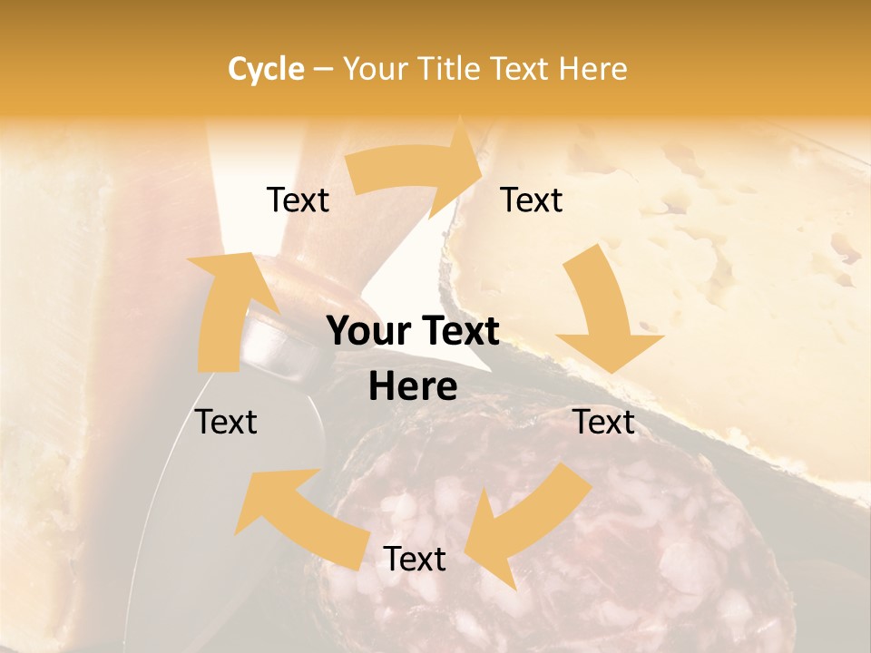Food Salami Chopping Board PowerPoint Template