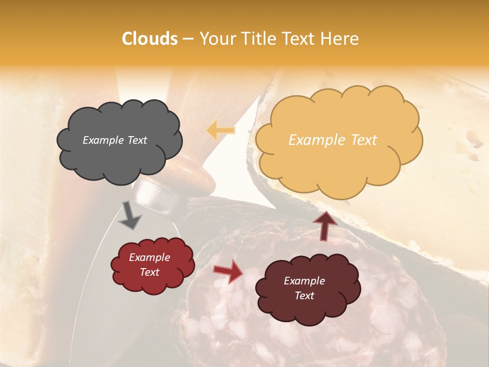 Food Salami Chopping Board PowerPoint Template