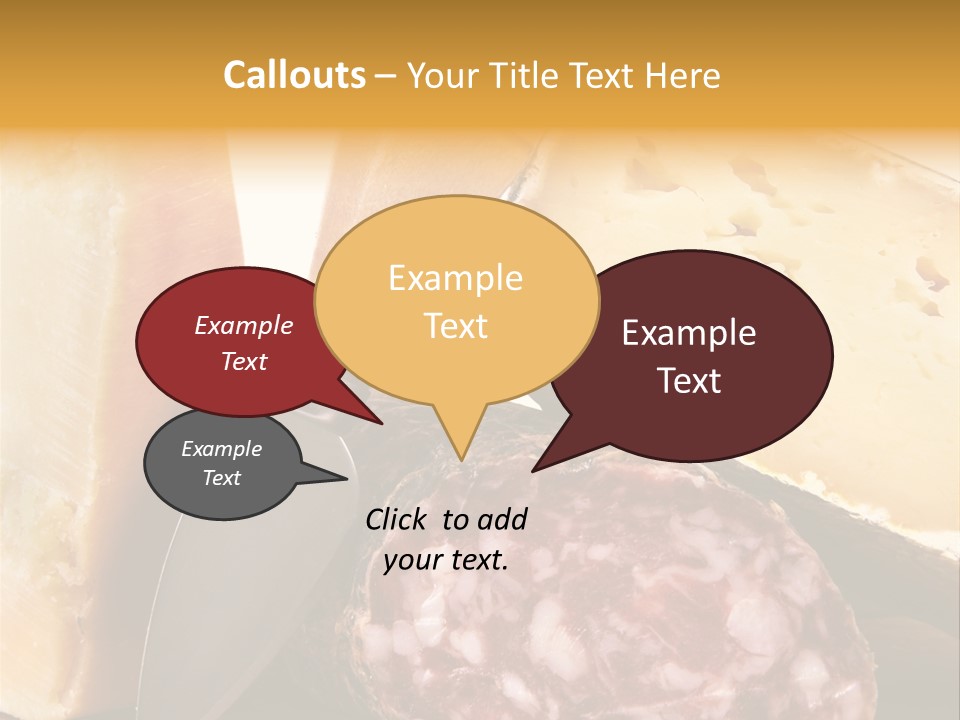 Food Salami Chopping Board PowerPoint Template