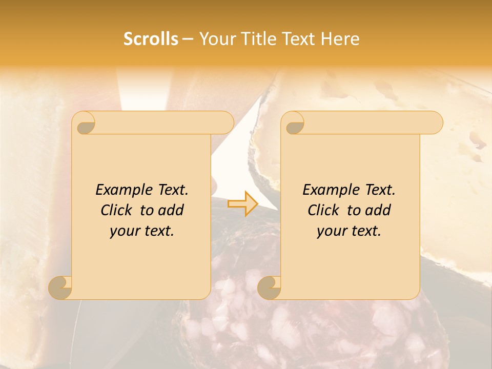 Food Salami Chopping Board PowerPoint Template