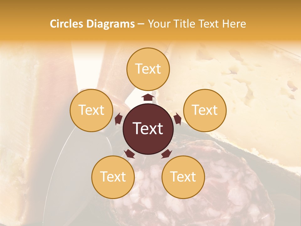 Food Salami Chopping Board PowerPoint Template