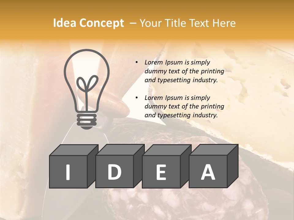 Food Salami Chopping Board PowerPoint Template