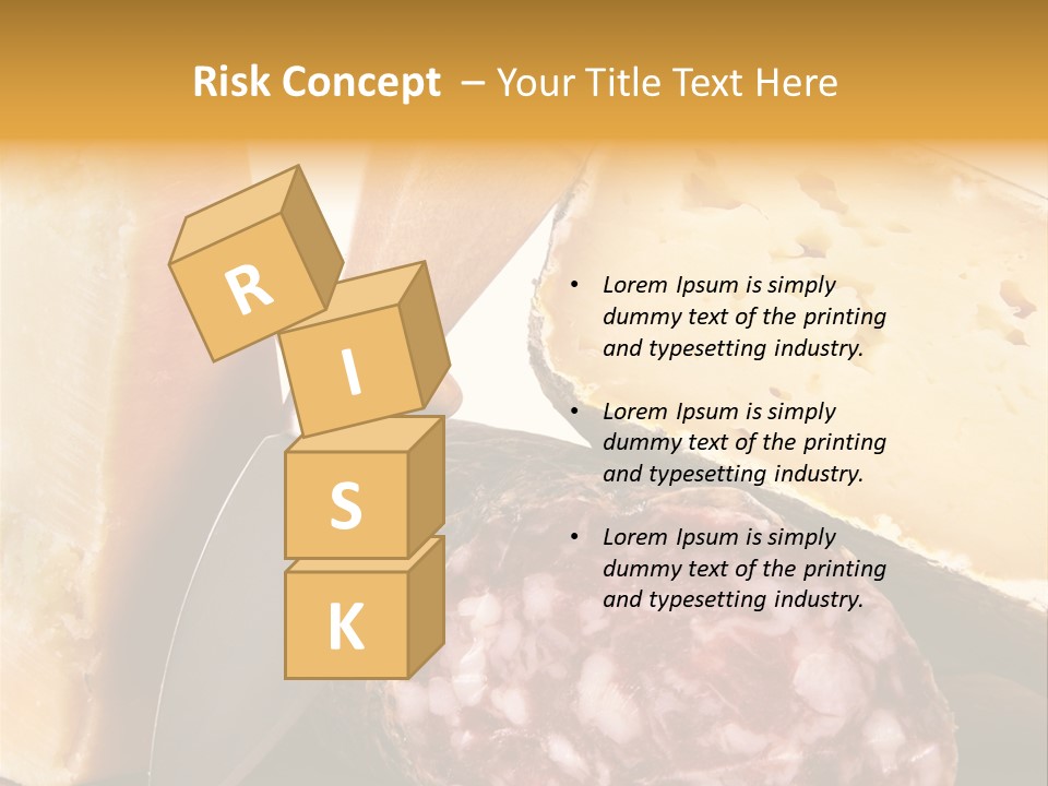 Food Salami Chopping Board PowerPoint Template