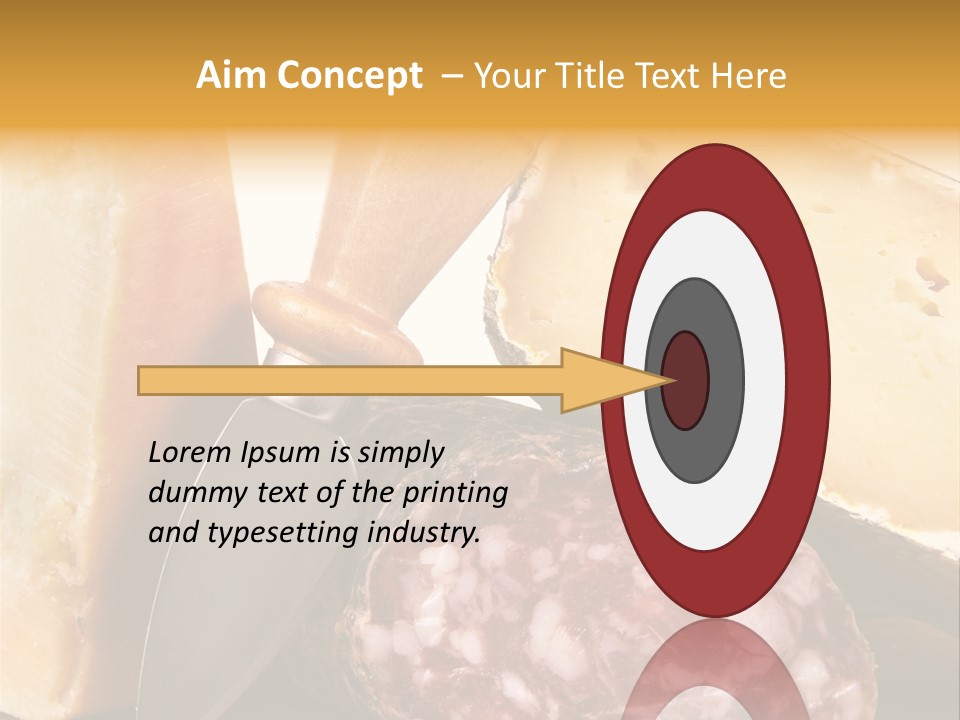 Food Salami Chopping Board PowerPoint Template