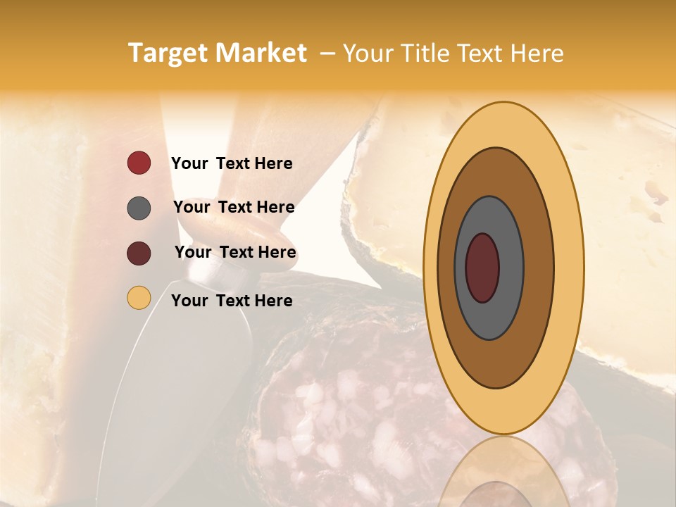 Food Salami Chopping Board PowerPoint Template