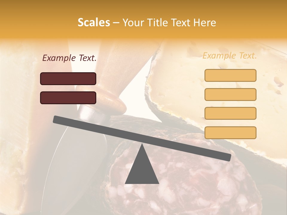 Food Salami Chopping Board PowerPoint Template