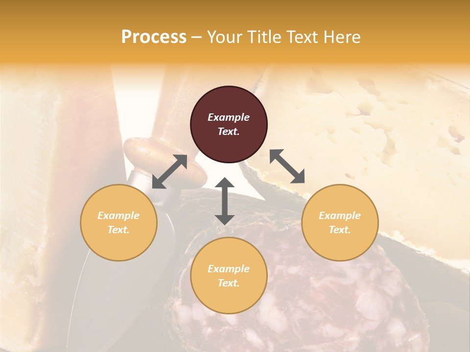 Food Salami Chopping Board PowerPoint Template
