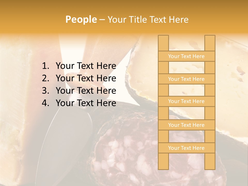 Food Salami Chopping Board PowerPoint Template