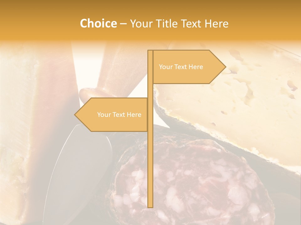 Food Salami Chopping Board PowerPoint Template